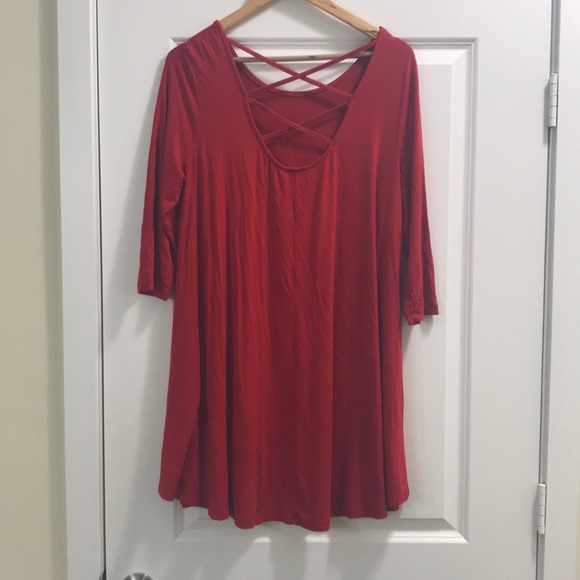 Euc-ZOE red dress large - Picture 2 of 3